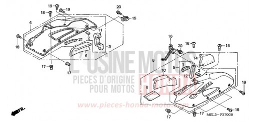 CARENAGE MILIEU (CBR1000RR4/5) CBR1000RR4 de 2004